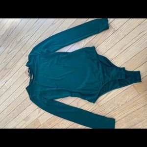 Green backless bodysuit